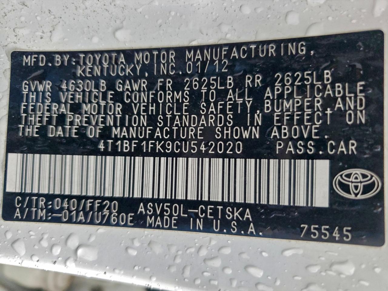 Toyota Camry Base Image 13