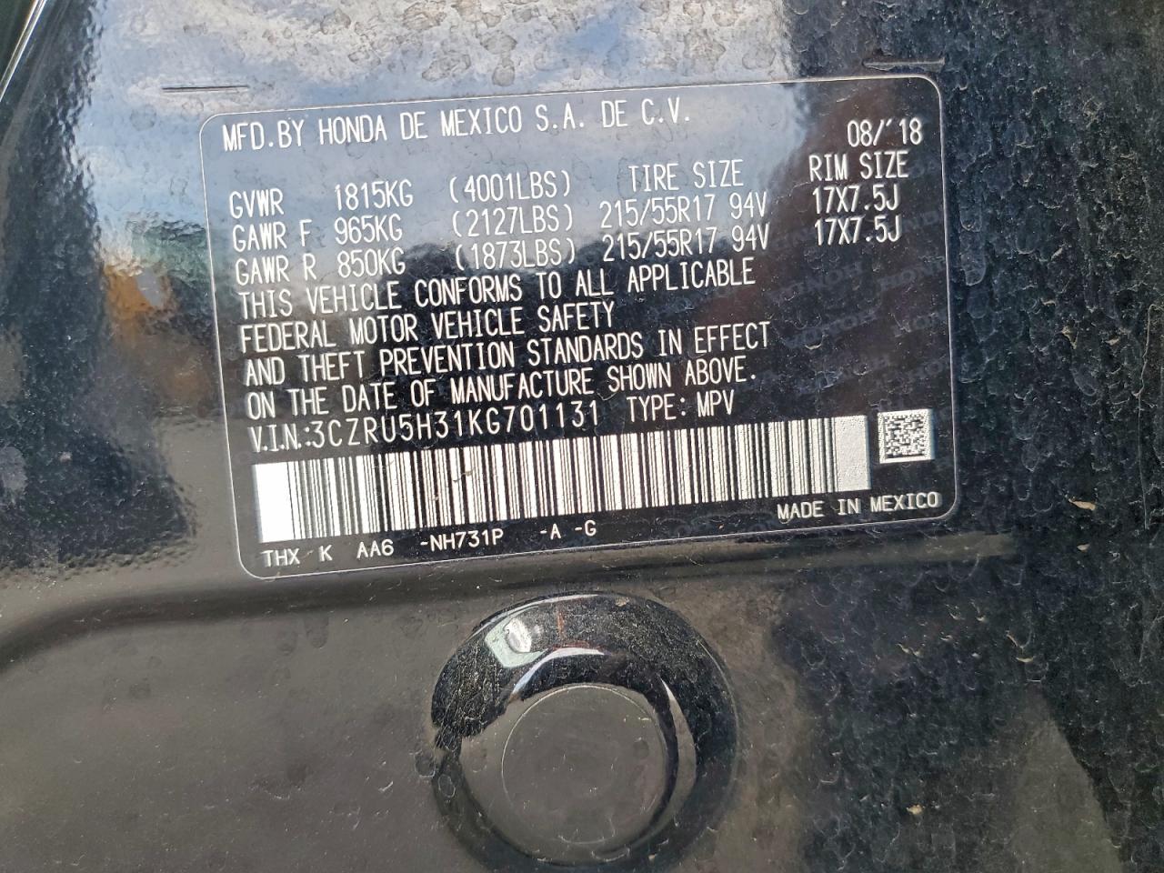 Honda HR-V Lx Image 11